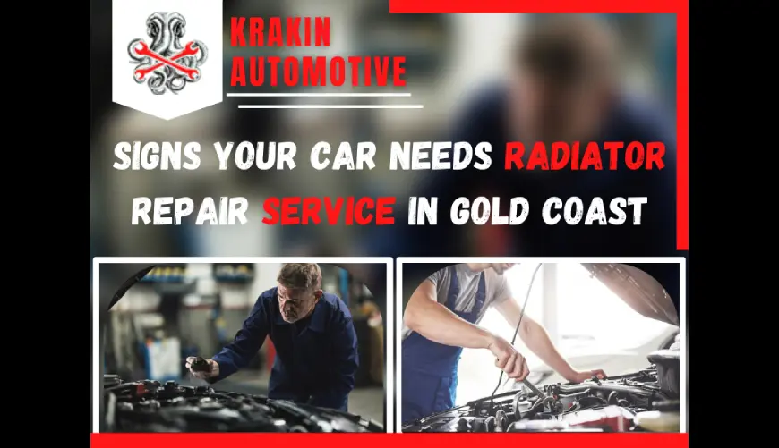 Gold Coast mechanic repairing car radiator system