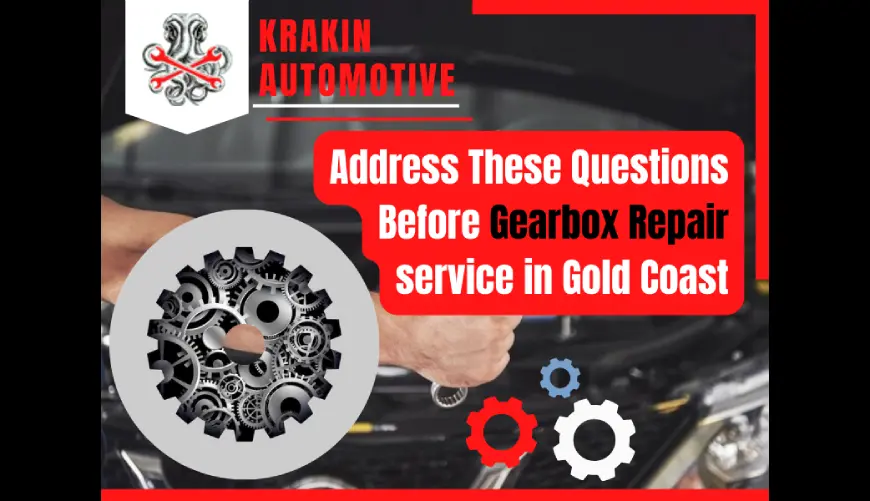 Car gearbox repair process at Gold Coast auto shop